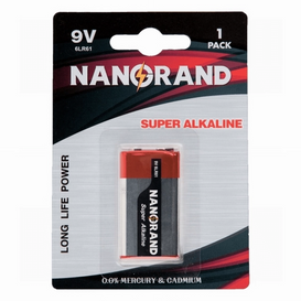 9V 6LR61 Superalkalische Akku